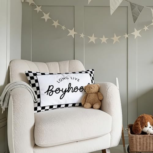 Long Live Boyhood Boys Room Throw Pillow Cover 12x20, Playroom Kids Throw - Image 4