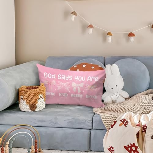 Pink 12x20 Throw Pillow Cover - Image 3