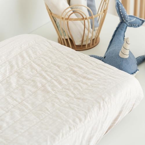 Crane Baby Changing Pad Cover, 100% Cotton Sateen Exterior Change Pad Cover - Image 4