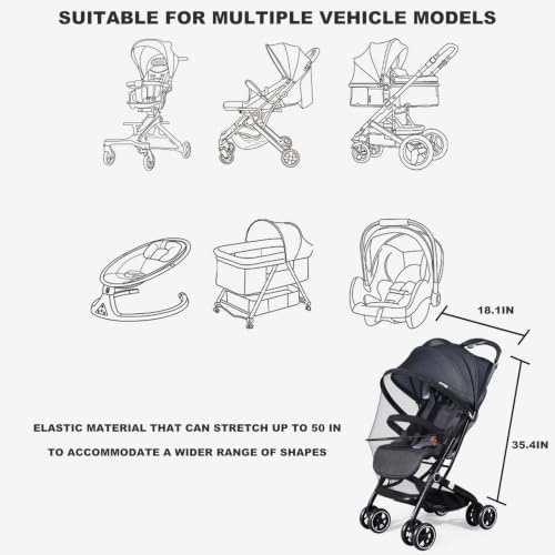 Baby Stroller Mosquito Net, Protective Foldable Mosquito Net - Image 6