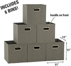 Household Essentials 84-1 Foldable Fabric Storage Bins Set of 6 Cubby Cubes - Image 2