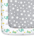 Pack and Play Sheets, Mini Crib Sheets, Stretchy Playard Fitted Sheet by Moonsea