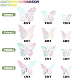 SAOROPEB 3D Butterfly Wall Decor 48 Pcs Laser Pink Butterfly Decorations - Image 6