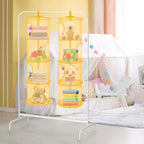 2Pcs Hanging Stuffed Animal Storage Hammock 4 Tiers - Image 5