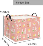 Rectangular Easter Basket for Home Kitchen Baby Girls Basket Cute Storage Bin - Image 2