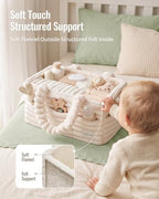 Blissful Diary Flannel Diaper Caddy Organizer & Gift Packaging, Cream Beige - Image 2