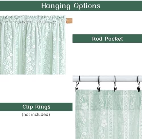 ASPMIZ Linen Valances for Windows Double Layer Valance Curtains for Kitchen - Image 6