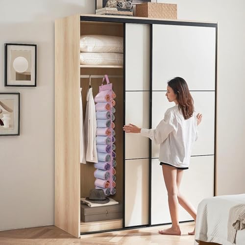 DHSFKBE Legging Organizer Storage, Shirt Organizer, Foldable Hanging Closet - Image 5