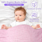 Synrroe 2 Pack Hooded Muslin Cotton Baby Towels - Image 2