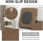 Easy-Going Waterproof Cushion Covers Set, Quilted Stretch 2-Piece Sofa Seat - Image 3