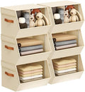 Stackable Closet Organizers and Storage Bins, Open Front Closet Shelf Organizer by DiMJ
