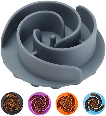 Slow Feeder Dog Bowls Insert, Animire Soft Silicone Slow Eating Food Bowl by Animire