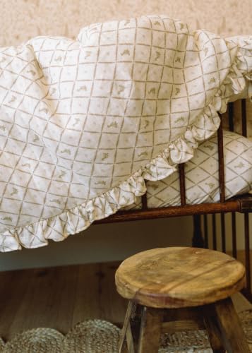 Oilo 100% Organic Premium Cotton Muslin Crib Quilt & Sham Set, Print and Solid - Image 3
