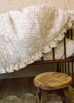 Oilo 100% Organic Premium Cotton Muslin Crib Quilt & Sham Set, Print and Solid - Image 3