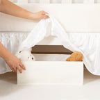 White Satin Crib Bed Skirt - Image 4