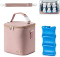 Breast Milk Cooler Bag with Ice Pack Fits 6 Baby Bottles Up to 9 Ounce by BABEYER