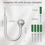 Hion Curtain Holdbacks Silver 4pcs, Curtain Tiebacks Wall Mounted Hooks - Image 2