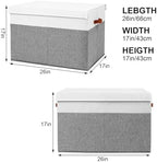 Large Toy Storage Box with Lid, Toy Chest Bin Boxes Basket with Dividers - Image 4