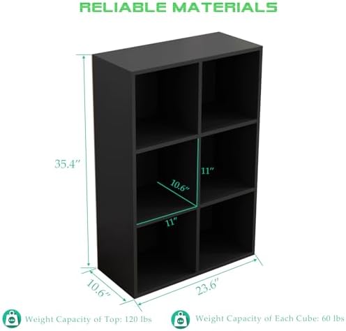 OSCHF 6-Cube Storage Shelf Bookcase - Image 3