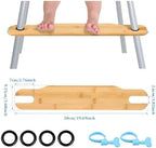 High Chair Footrest, Non-Slip Adjustable Natural Bamboo Wooden Footrest - Image 5