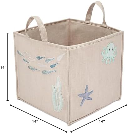 Crane Baby Fabric Nursery Storage Basket, Toy Storage, Sea Life Theme, Toy - Image 5