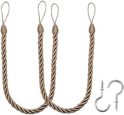 BEL AVENIR Curtain Tiebacks Ropes Tie-Backs, Handmade Holdbacks by BELAVENIR
