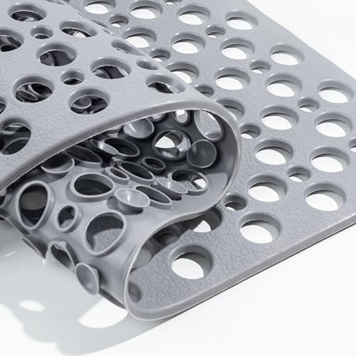 HITSLAM Bathtub Mat Non Slip, Soft TPE Bath Mat by HITSLAM