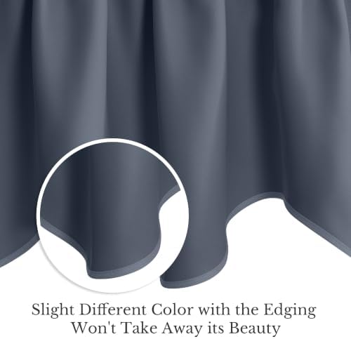 NICETOWN Stone Blue Blackout Kitchen Curtain Valances Thermal Insulated - Image 4