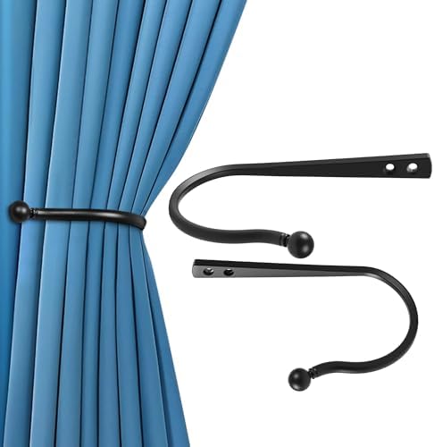 Mini Ball Curtain Holdbacks 4 Pack, Solid Zinc Alloy Wall Mounted Curtain - Image 2