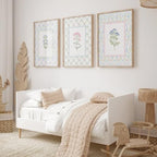 Lhoiplme Wildflower Nursery Wall Art Decor Baby Girl Room Canvas Prints Pastel - Image 5