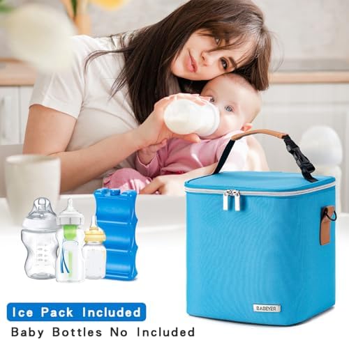 Breastmilk Cooler Bag with Ice Pack Fits 6 Baby Bottles Up to 9 Ounce, Baby - Image 6