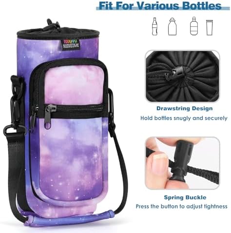 Nuovoware Water Bottle Carrier Bag, StarrySky Purple - Image 5