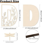 Layered 12 Inch Large Wooden Letters D - Image 2