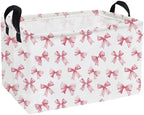 Essme Rectangular Pink Baskets, Girls Storage Box, Cute Basket by ESSME