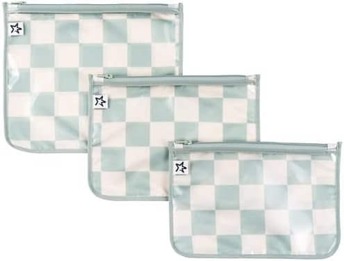Tiny Twinkle Diaper Bag Organizing Pouches|3 Pack Mess-Proof Clear Front Travel by TinyTwinkle