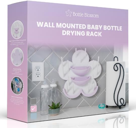 The Bottle Blossom- Wall Mounted Baby Bottle Drying Rack by Unknown