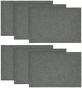 Artoid Mode Grey Placemats Set of 6, 12x18 Inch Washable Holiday Table Mats by ArtoidMode
