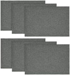 Artoid Mode Grey Placemats Set of 6, 12x18 Inch Washable Holiday Table Mats by ArtoidMode