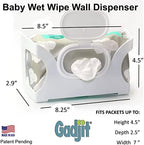 Gadjit Baby Wet Wipe Wall Mounted Dispenser 2 Pk-White - Image 2