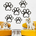 Barydat 6 Pcs Dog Room Decor Black Paw Puppy Woven Wall Hanging 3 Size Pet Wall by home