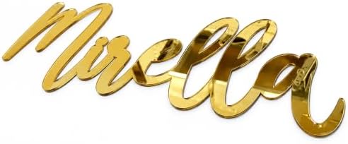 Personalized Gold Acrylic Mirror Name Sign - Image 6