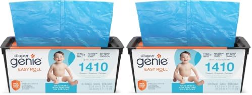 Diaper Genie Easy Roll Refill, 30 Bags Per Refill, Holds Up to 1410 Newborn by DiaperGenie