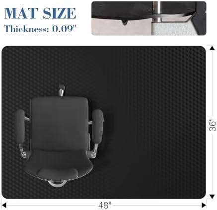 Tydle Chair Mat for Carpet 36" x 48" - Image 2