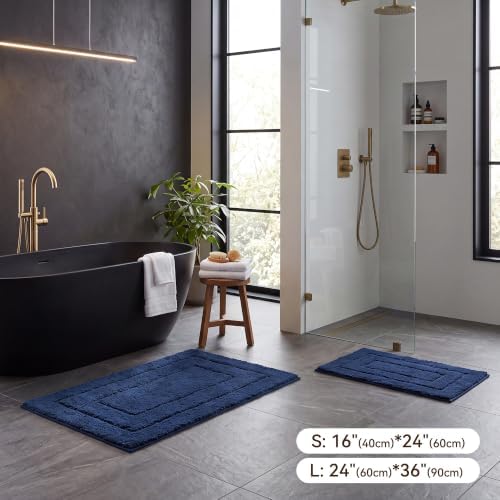 GRANNY SAYS Blue Bathroom Rug 36" x 24", Non-Slip Microfiber Bath Mat - Image 5