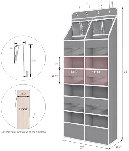 Univivi Upgraded Over the Door Organizer - Image 3