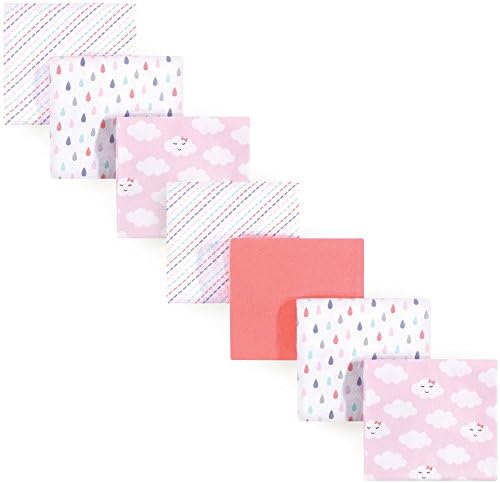 Luvable Friends Unisex Baby Cotton Flannel Receiving Blankets, Girl Clouds - Image 2