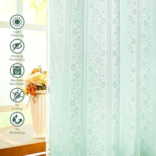 ASPMIZ Linen Kitchen Curtains Double Layer Kitchen Window Curtains 24 Inch - Image 4