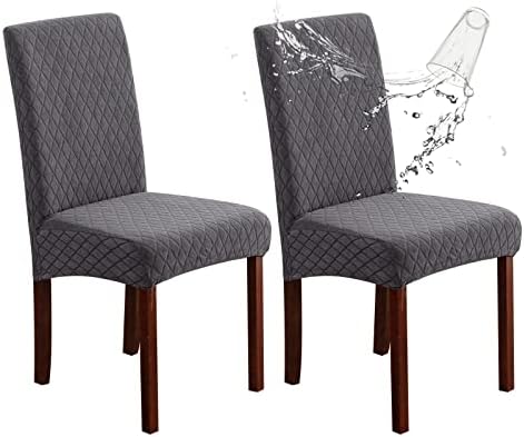 Genina Waterproof Dining Chair Covers Set of 2 Parsons Chair Slipcovers by Genina