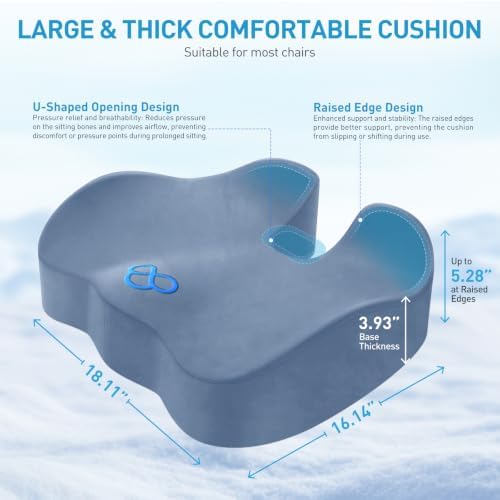 BlissTrends Thick Seat Cushion for Office Chair & Car Seat - Image 2