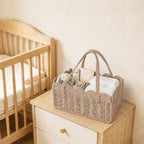 Diaper Caddy Organizer, Paper Rope Storage Baskets Nursery Bin - Image 6